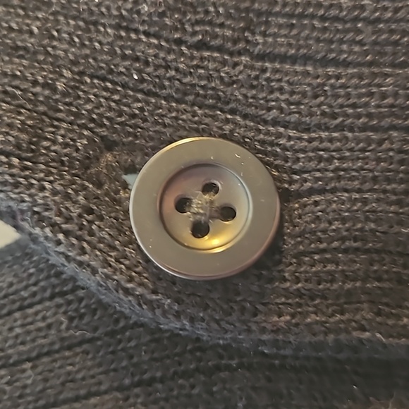 Eddie Bauer Black Knit Button Down Sweater Vest - Picture 3 of 7